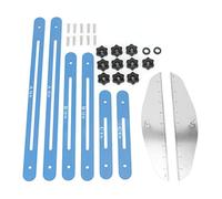Kit d'outils pour gabarit de marches d'escalier, jauge de mesure en alliage d'aluminium pour contremarches, outil de traçage d'étagères multi-angles à longueur réglable, pour