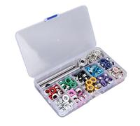 Kit D'outils pour œillets, Ensemble de Matériaux, éléments D'outils de 8Mm, œillets en Boîte de Couleur 0,3 Pouces, œillets Plaqués Colorés