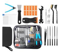 Kit d'outils pour imprimante 3D 38 pièces avec étui de rangement, accessoires pour imprimante 3D : grattoirs, fichiers, pinces, pinces, nettoyeur de buse, coupe-fil, couteau artisanal, clé, pour le