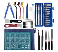 Kit d'Outils pour Imprimante 3D | Kit de Nettoyage Buse, Ébavureur, Spatule, 3D Entretien Accessoires | Sac de Rangement Inclus | Pour Débutants et Passionnés