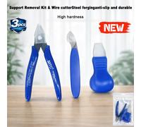 Kit d'outils pour imprimante 3D pour le retrait des supports en PLA, ABS, matériaux de modélisation à polymérisation UV, et outil de découpe pour le retrait des supports, accessoires pour imprimante P