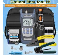 Kit d'outils pour la fibre optique FTTH Kit d'outils pour la connexion à froid de la fibre avec mesureur de puissance de la fibre optique et localisateur visuel de pannes