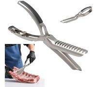 Kit d'outils pour retirer les membranes de côtes en acier inoxydable, avec lame à double fonction, l'outil ultime de préparation des côtes pour les amateurs de barbecue, design ergonomique pour un