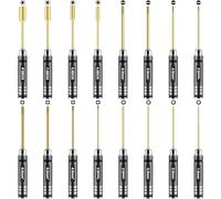 Kit d'outils pour voiture télécommandée - 16 pièces comprenant des outils plats et Phillips, hexagonaux en acier titane, avec sac de rangement