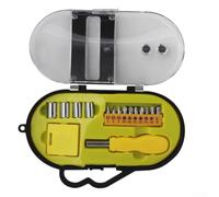 Kit d'outils pratique sur le thème des abeilles pour les réparations avec liste complète d'accessoires comprenant une extension de tige et un mètre ruban et plusieurs tailles d'embouts