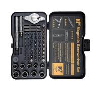 Kit d'outils précis 66 en 1 - Système de tournevis à cliquet, étui compact de 18,2 x 10,7 x 3,6 cm avec magnétiques, entraînement ergonomique pour la construction informatique, accessoire