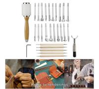 Kit D'outils Professionnels D'artisanat Du Cuir, 27 Pièces/Ensemble, Pour La Maison, Couture À La Main, Poinçon, Sculpture, Selle, Accessoires De Maroquinerie