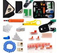 Kit d'outils réseau Rosfix (testeur RJ45/RJ11, pince à sertir) + 75 connect