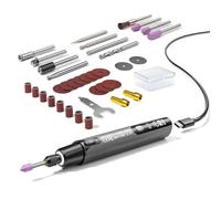 Kit d'outils rotatif - 6 Vitesses, Crayon à Graver Rechargeable avec Éclairage,Mini outil rotatif pour loisirs créatifs,Pour la restauration de modèles, la réparation électronique, la bijouterie, le t