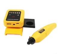 Kit d'outils rotatifs sans fil avec 25 accessoires, meuleuse à 6 vitesses 18 000 tr/min pour bricolage, ponçage, polissage, perçage, compatible avec batterie 18 V-21 V, compact et léger (jaune)