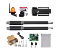 Kit d'ouverture automatique de porte battante avec actionneur linéaire, engrenage à vis sans fin DC, comprend un tube, une lumière et un bouton pour une installation et un fonctionnement faciles