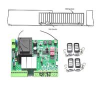 Kit d'ouverture de portail, 433.92Mhz AC Professionnel Portail Coulissant Contrôleur Carte Carte Récepteur Rolling Code Télécommande(Kit 1)