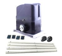 Kit d'ouverture de portail, Kit de sécurité DC 12V 800KG Moteur automatique de portail électrique coulissant avec racks en acier de 4 mètres(Kit3)