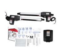 Kit d'ouverture de portail, Ouvre-porte battante LM902/230V, 400kg par vantail, avec 2 télécommandes, double opérateur de porte automatique robuste