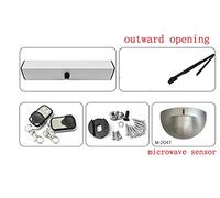 Kit d'ouverture de portail Ouvre-porte électrique automatique électrique 220 for portes battantes + 2 touches de télécommandes sans fil Y capteur micro-ondes en option(Outward y microwave)