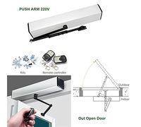 Kit d'ouverture de portail, Smart Home Automatic Swing Porte ouvre-porte Close -er Garage Garage Opérateur de capteur en option Télécommande Grande Gate Moteur(Dark Grey)