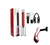 Kit d'ouverture de vin, kit d'ouvre-vin rouge, kit de décapsuleur de vin avec bouchon sous vide et décapsuleur - Accessoires pratiques pour décapsuleur de vin pour la maison, le bar, le pique-nique en