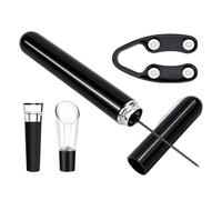 Kit d'ouvre-bouteille de vin portable avec pompe à air - Pour restaurant, maison, bar, barman, mariage, fête, voyage