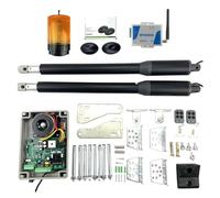 Kit d'ouvre-porte électrique, Actionneur de portail battant, ouvre-porte, porte d'accueil 150dc. Lampe signalisation, photocellules incluses Télécommande for(150DCSLYSGSM430)