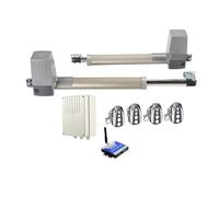 Kit d'ouvre-porte électrique, Actionneur de porte solaire à Double bras, 300KG, 2.5 mètres, opérateur automatique battante, ouvre-porte électrique 24vdc(Kit9 2G version)