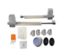 Kit d'ouvre-porte électrique, Actionneur de porte solaire à Double bras, 300KG, 2.5 mètres, opérateur automatique battante, ouvre-porte électrique 24vdc(Kit8)