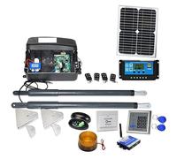 Kit d'ouvre-porte électrique, Système solaire for allée, actionneur linéaire électrique 12vdc, moteur de 200kg, ouvre-porte automatique GSM, 2 porte-clés(1 UK)