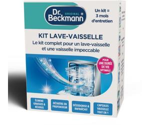 KIT DR BECKMANN d'entretien lave-vaisselle - nettoyant, détartrant, caps fraîcheur & capsules