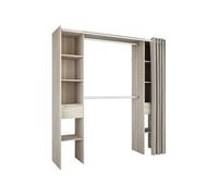 DEMEYERE Kit dressing 2 colonnes 2 penderies 2 tiroirs Décor Chene Shannon L 115 P G