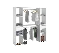 Kit dressing ARTIC EKIPA Décor mélaminé 2 penderies 2 tiroirs L176 P40 H180 cm
