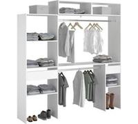 Kit dressing extensible ARTIC EKIPA - Blanc - 2 penderies + 2 tiroirs + 1 surmeuble