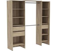 Kit dressing extensible - L192 x P50 x H205 cm - Décor Chene Kronberg - MIAMI