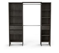 Kit dressing extensible - L192 x P50 x H205 cm - Décor Chêne Waterford - MIAMI