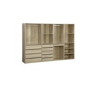 | Kit dressing modulable avec 4 éléments naturel panneaux stratifiés