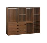 Kit dressing modulable décor bois 4 éléments NEPAL