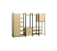 | Kit dressing modulable noir avec 4 éléments L 280 x P 48 x H 190 cm