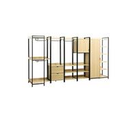 | Kit dressing modulable noir avec 5 éléments L 360 x P 48 x H 190