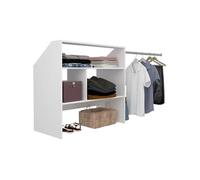 Kit dressing sous comble ARTIC EKIPA Décor mélaminé 1 penderie L197 P50 H94 cm Bl