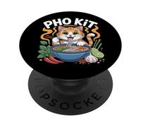 Kit drôle Pho Chat Pun Vietnamien Nouilles Bol Humour PopSockets PopGrip Adhésif