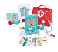 Hape - Jeux en bois pour enfants Trousse de médecin avec instruments interactifs