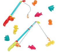 Kit du Petit pêcheur - Jeu de pêche pour Enfants - 2 Cannes à pêche et 8 Animaux Marins - Jouet d'eau pour Le Bain, la Piscine