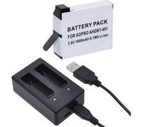 Kit dual chargeur Gopro 4 + Batterie Li-Ion pour GOPRO 4 Black & Silver. G