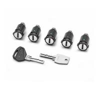 Givi Serrures Smart — kit 5 cylindres valises, 2 clés + clé de rechange métal noir, cliquet chiffré