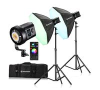 Bresser Kit Éclairage Studio LED 2X 135W RGB avec Softbox Contrôle App & Monture Bowens Photo & Vidéo