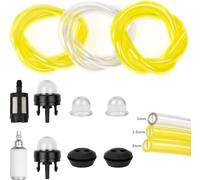Kit Durite Essence Debroussailleuse, Durites D'essence de Tondeuses Universel avec Filtre à Carburant, Durite Essence 2.5mm 3mm, Ampoule d'Amorce et Joint pour Coupe-Herbe, Tondeuse Souffleur