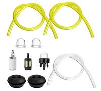 Kit Durite Essence Debroussailleuse, Lot de 3 Tuyaux de Carburant Universels, avec 2 Filtre et 2 Ampoules d’Apprêt, 4 Pompes D'amorçage pour Debroussailleuse Tondeuse Souffleur Tronçonneuse