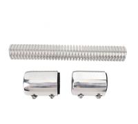 Kit Durite Radiateur 12 Pouces, Tuyaux Flexibles en Acier Inoxydable, Refroidissement Efficace pour Durites 1 3 / 4in, 1 1 / 2in, 1 1 / 4in - Haute Résistance, Installation Facil (Argent)