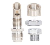 Kit E Vac En Acier Inoxydable avec 10AN et Bouchon Adaptateur | Raccord 10AN avec Bouchon O2 Incliné M18x1.5 en Acier Inoxydable pour Optimisation de Pression de Carter Moteur