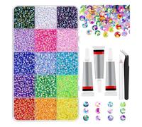 Kit éblouissant de strass en résine, 32000 pièces, avec colle 3x10ml, 0.3cm, 40 couleurs, artisanat