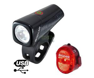 Kit éclairage Avant & Arrière USB "BUSTER 150 + NUGGET II" 150 Lumen