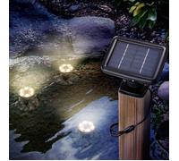 Kit éclairage bassin solaire - Splash - Modèle 3000 - 3 spots - Blanc chaud - Autonomie 8H